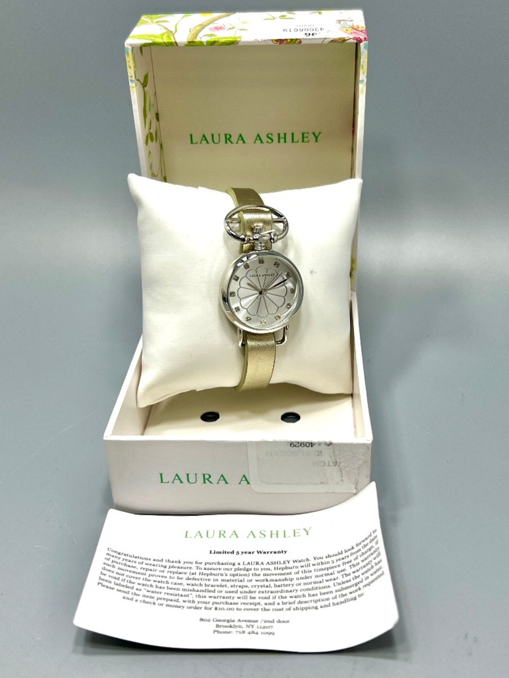 Laura Ashley Women’s Heirloom Leather Strap Watch